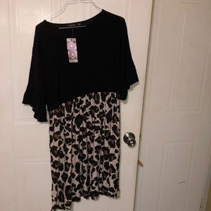 Cute black leopard dress